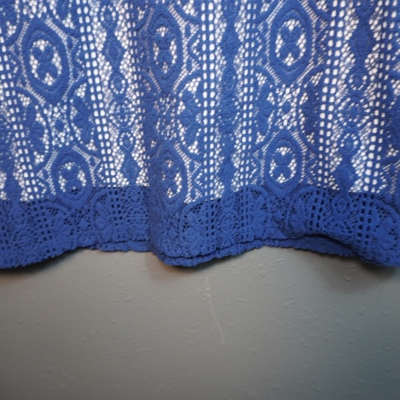 Macy's BCX Girls Navy Blue Lace and White Shirt Short Sleeve Dress Size 14 - Picture 7 of 8